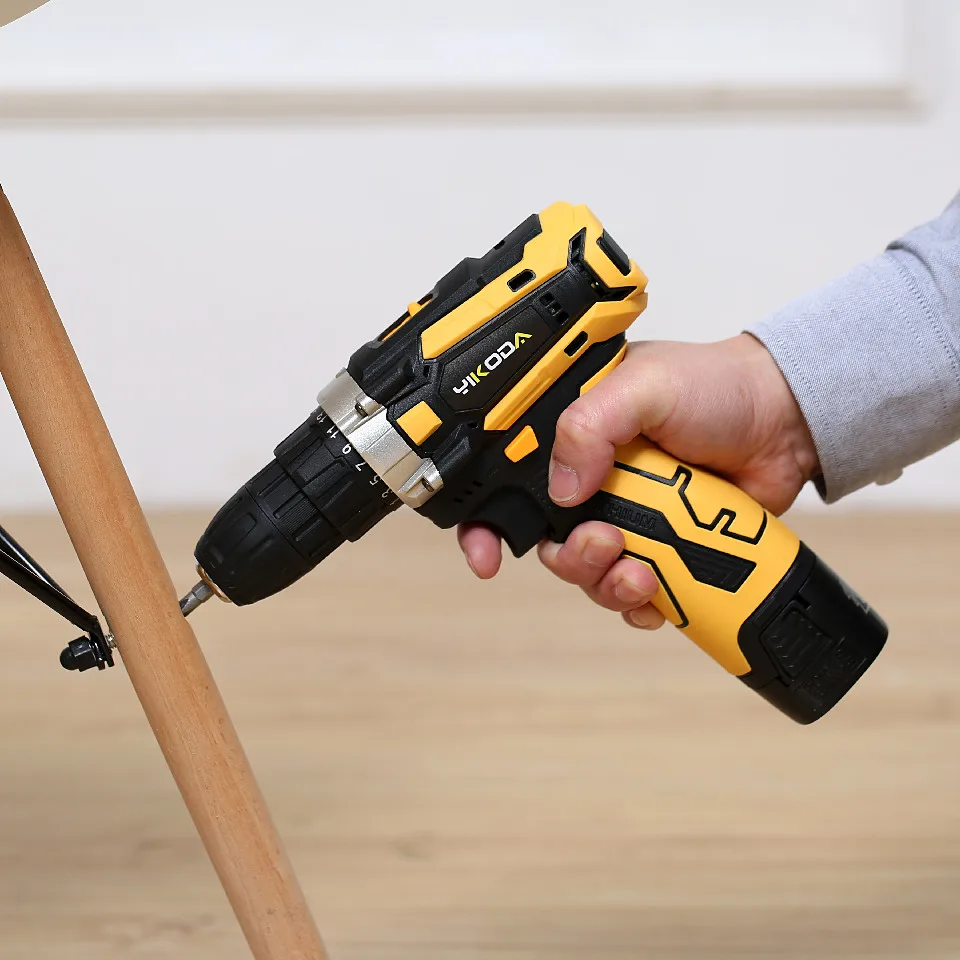 YIKODA 12/16.8/21V Elektro-schrauber Akku-bohrschrauber Zwei Geschwindigkeit Wiederaufladbare Lithium-Batterie Mini Fahrer Haushalt Power Tools