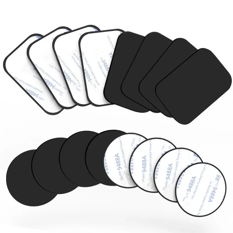 Thin Metal Plate Disk For Magnetic Car Phone Holder Iron Sheet Sticker Disk For Magnet Tablet Desk Phone Car Stand Mount Round