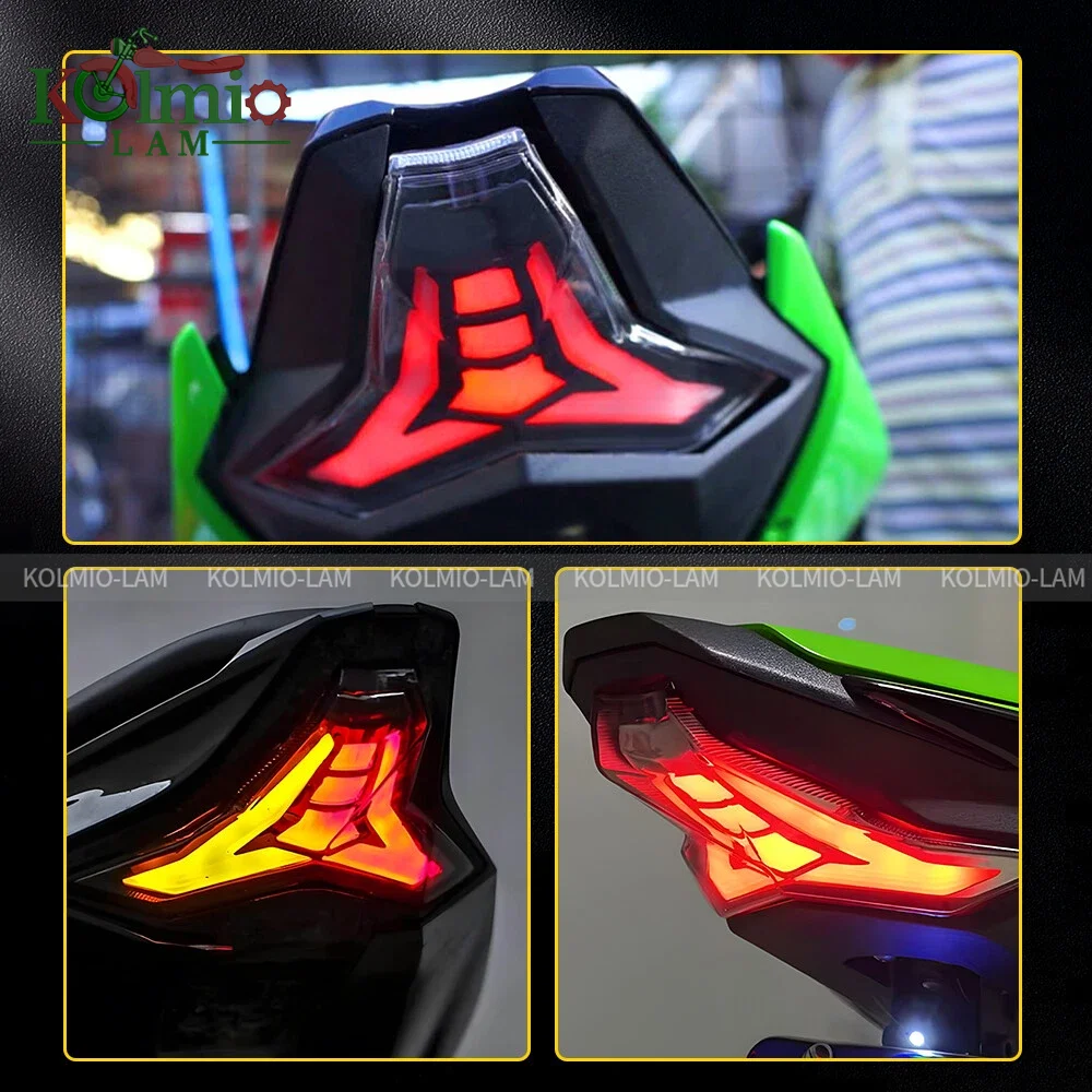Integrated Brake Turn Signal LED Taillight Fit For 2018 - 2024 ZX6R ZX-6R ZX-10R Ninja 400 Z400 2013 - 24 Z1000 Tail Light ZX10R