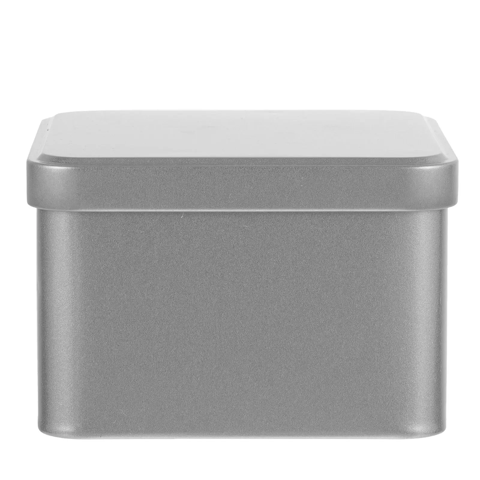

Frosted Iron Tea Box Silver Color Loose Leaf Storage Container Stackable Metal Tin Canister For Tea Bags Organizer Small