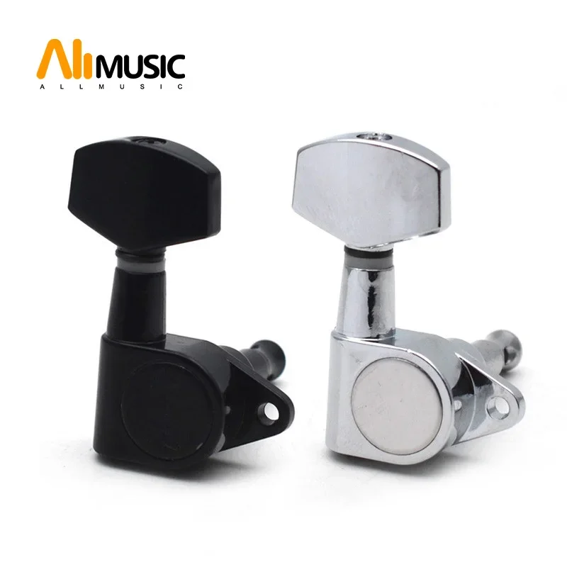 Guitar Sealed Big Square Peg Tuning Pegs Tuner Machine Heads Straight Leg for Acoustic Electric Guitar Guitar Parts with LOGO