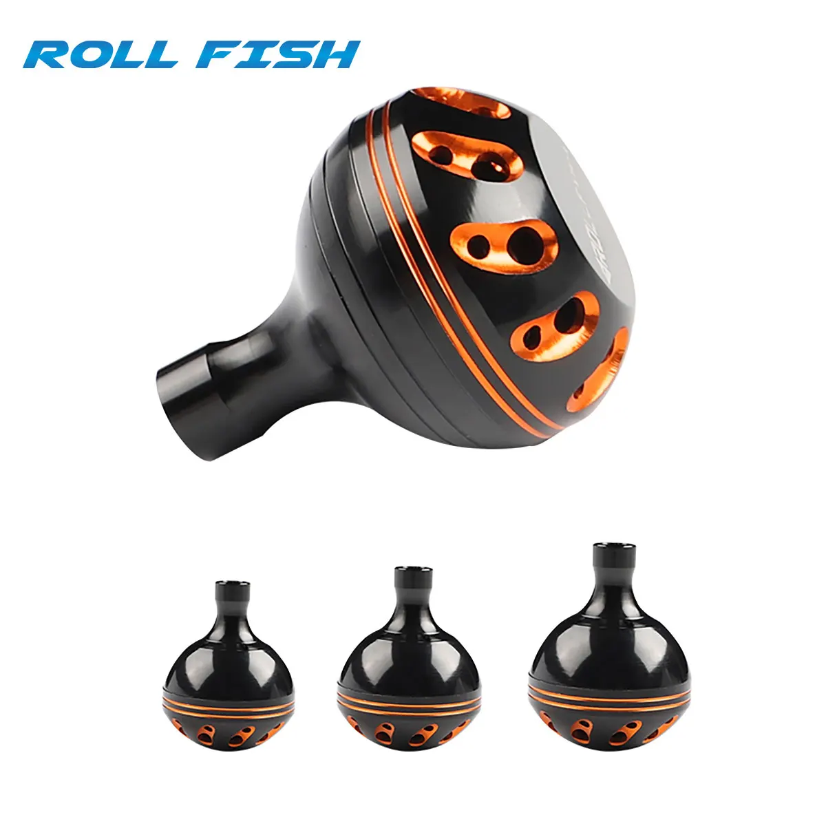 

ROLLFISH 1PC Fishing Reel Handle Metal Knob Reel Rocker Arm Grip Ergonomics Design DIY Modification Fishing Equipment Tackles