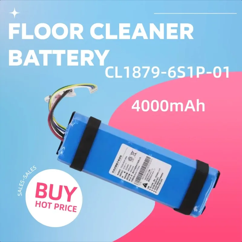

4000mAh for Tineco Floor One Gen 1.0 Floor Cleaner Battery FW100100CN Battery CL1879-6S1P-01