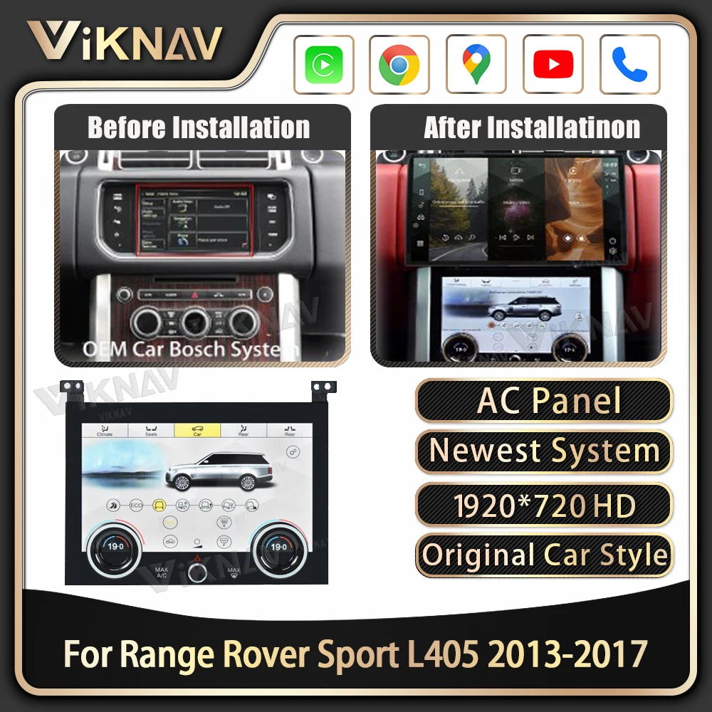 Viknav For Land Range Rover Vogue L405 2013-2017 Electronic Air Conditioning Switch New AC Panel Touch Screen Climate Control