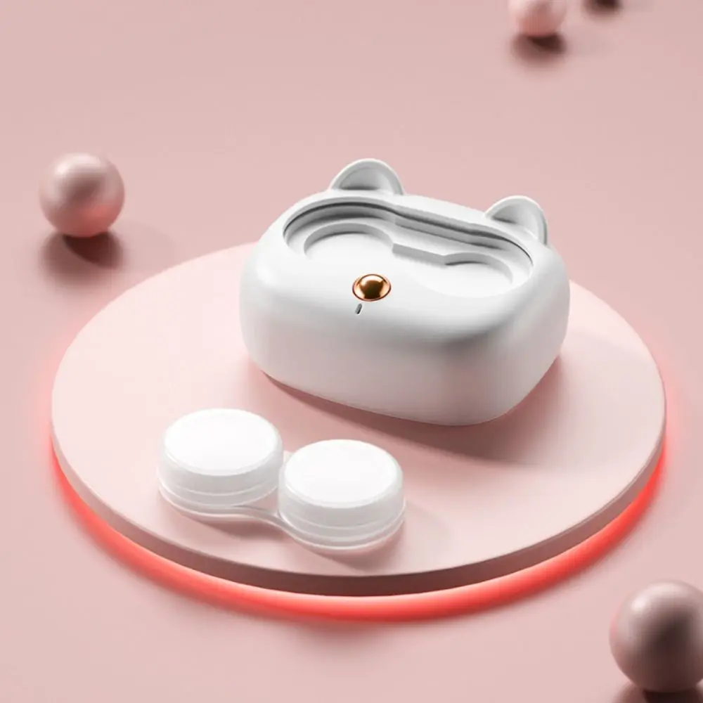 Ultrasonic Contact Lenses Cleaner Fully Automatic Uv Sterilizing Protein Cleaning Machine with Removable Box USB Rechargeable