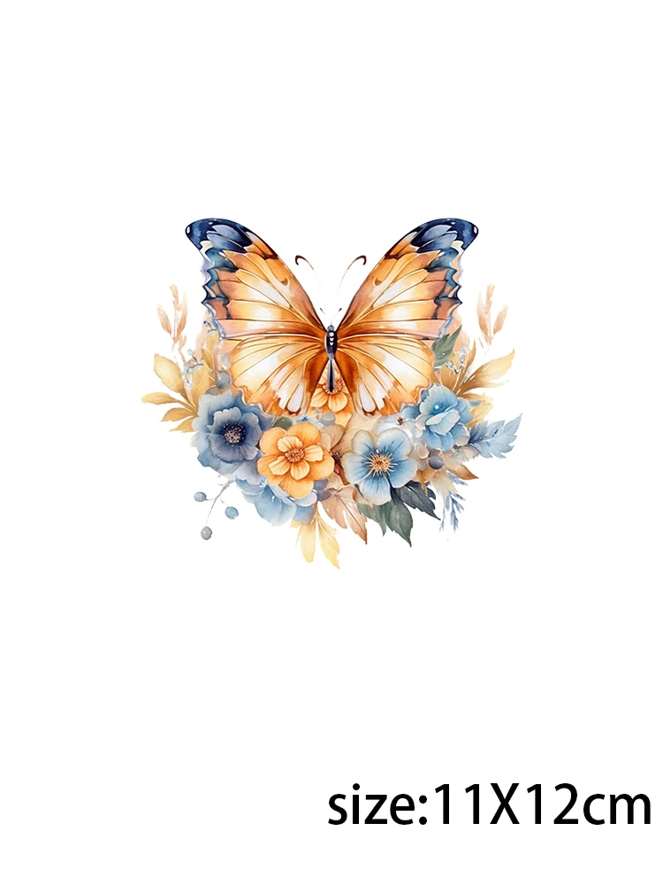 LETOP 1PCS Colorful Flowers Butterflies Uv Transfer Stickers Custom Glass Juice Bottles 16oz Sticker Wraps For Cups