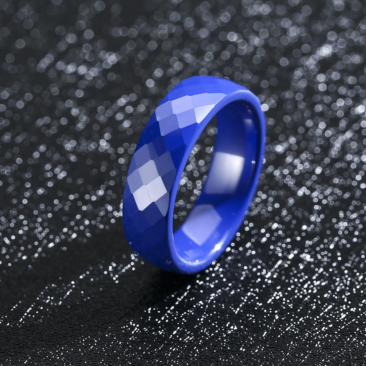 6mm Ceramic Ring Unisex Men Women Black White Blue Green Pink Purple Plain Wedding Band Promise Thumb Ring Hypoallergenic