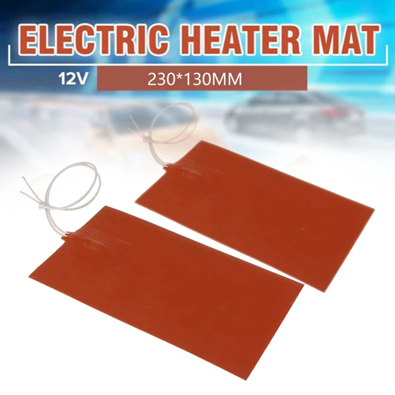 230X130MM 12V Car Water Tank Thermostat Heating Pad Oil Pan Heating Pad Electric Heating Ring For RV Camping Trailer