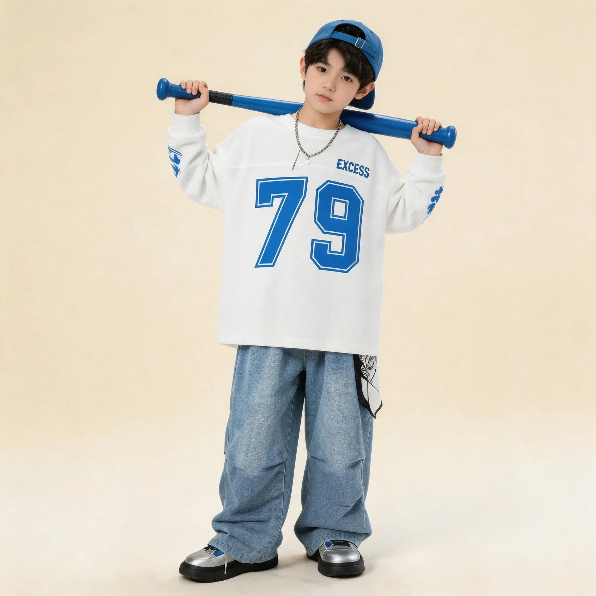 Kids Street Dance Trendy Performance Hoodie Hip Hop Jazz Dancer Digital Brand Clothes