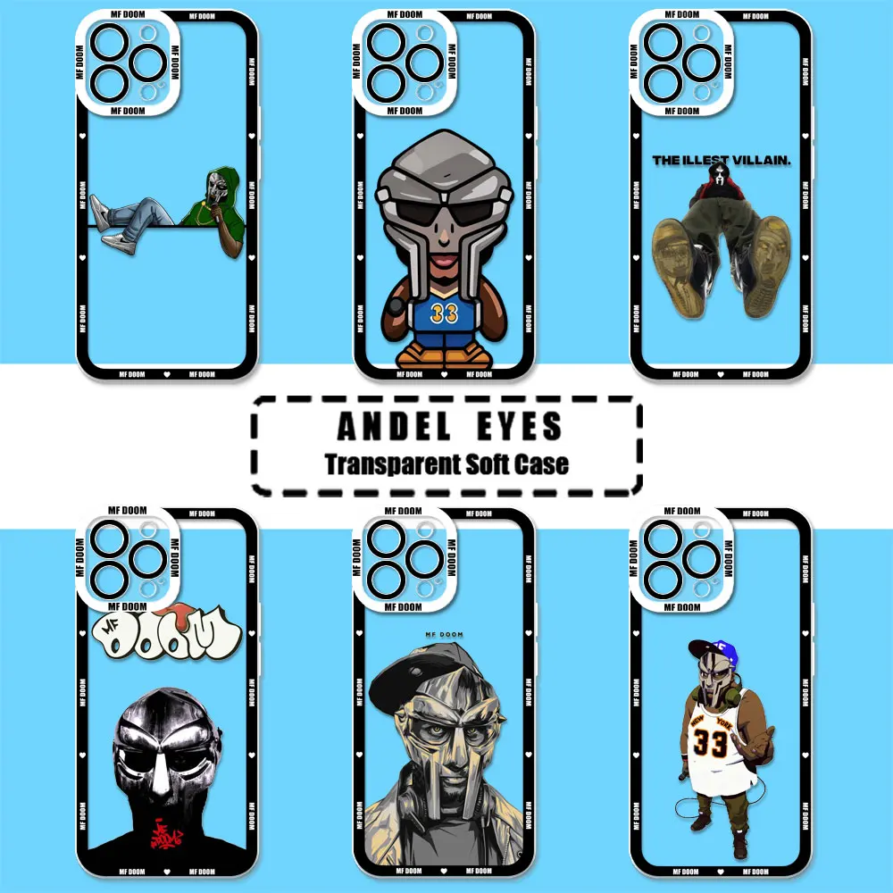 

MF DOOM Rapper Phone Case For Redmi Note 13 12 11 ProPlus 12S 11T 11S 10 10S 9 9S 8T 8 Pro Max Case Transparent Soft Cover Cqoue