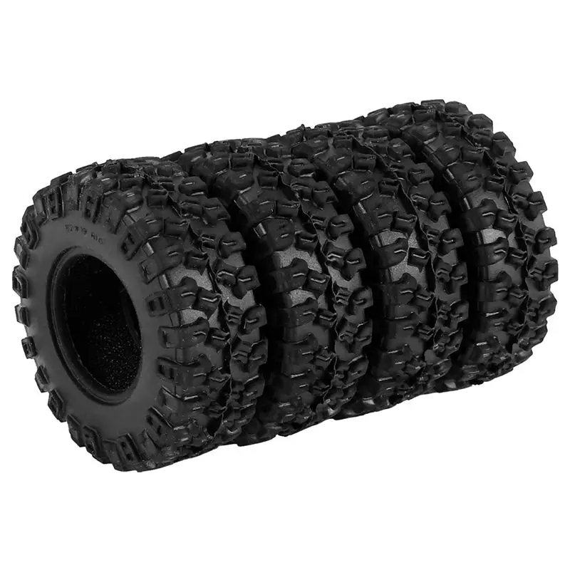 ABST 4PCS 52X17mm 1.0 Inch Soft Tires Tyre for 1/24 RC Crawler Car SCX24 90081 AXI00002 Upgrade Parts