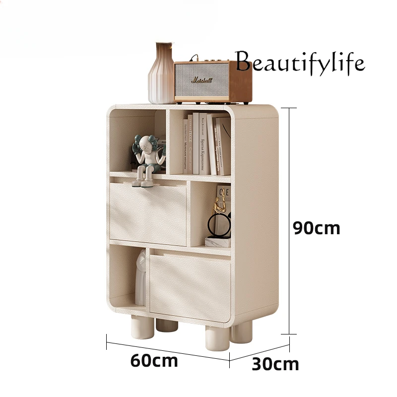 

Nordic Cream Wind Solid Wood Locker Household Combination Display Cabinet