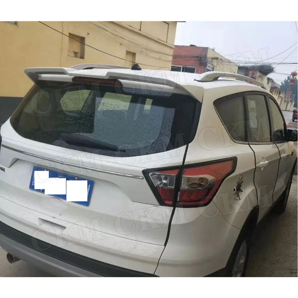 ABS التمهيدي أبيض أسود سقف خلفي سبويلر نافذة أجنحة لفورد إسكيب كوغا سبويلر 2013-2019 S نمط الكربون نظرة التمهيد