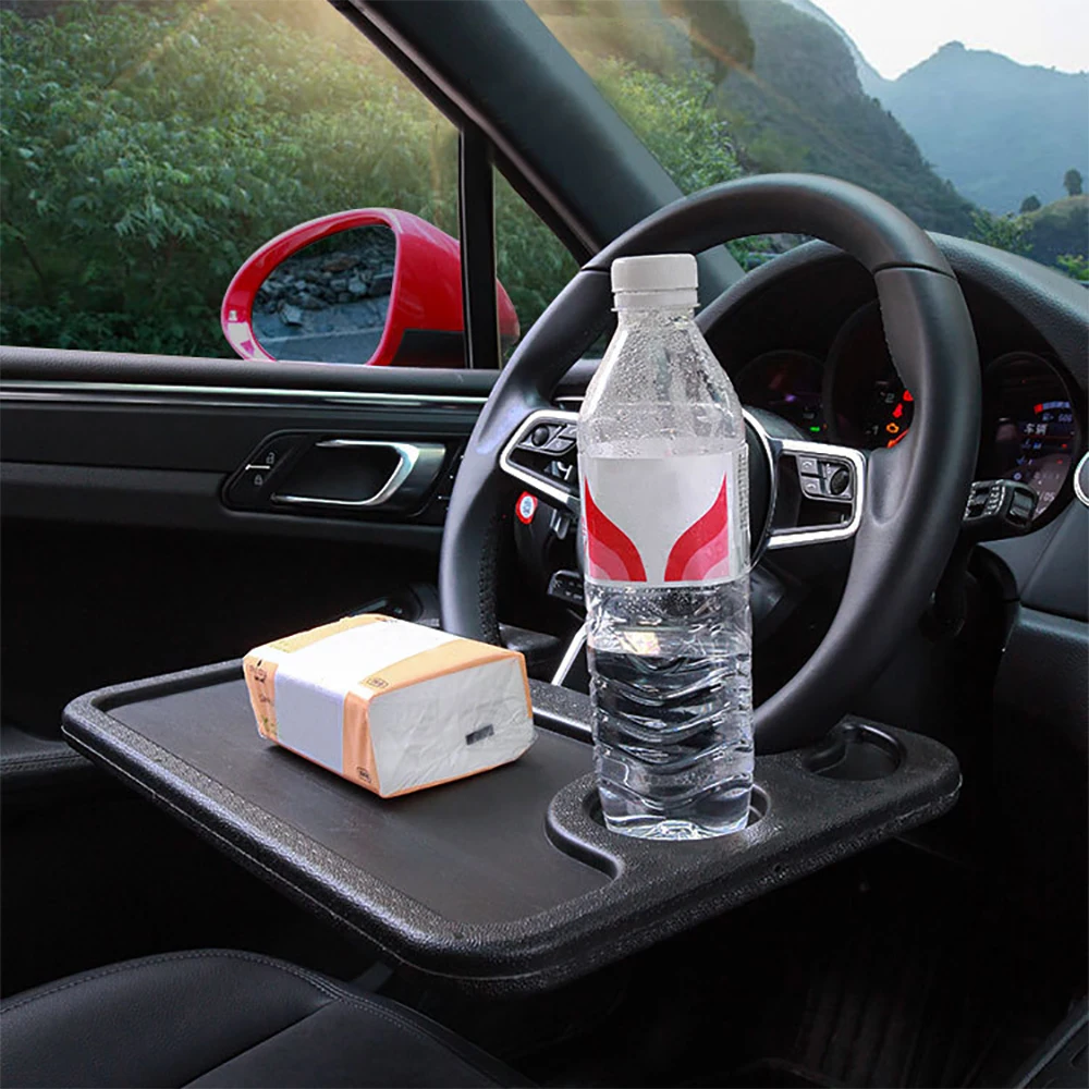 Universal Car for Laptop Desktop Stand Portable Eating Office Car Steering Wheel Table Stand Beverage Food Coffee Tray Board