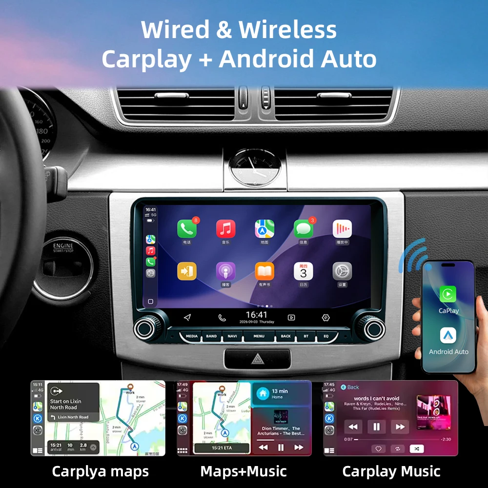 Car Radio Android for VW POLO GOLF 5 6 Plus PASSAT B6 JETTA TIGUAN TOURAN SHARAN SCIROCCO CADDY Car Multimedia Player GPS USB