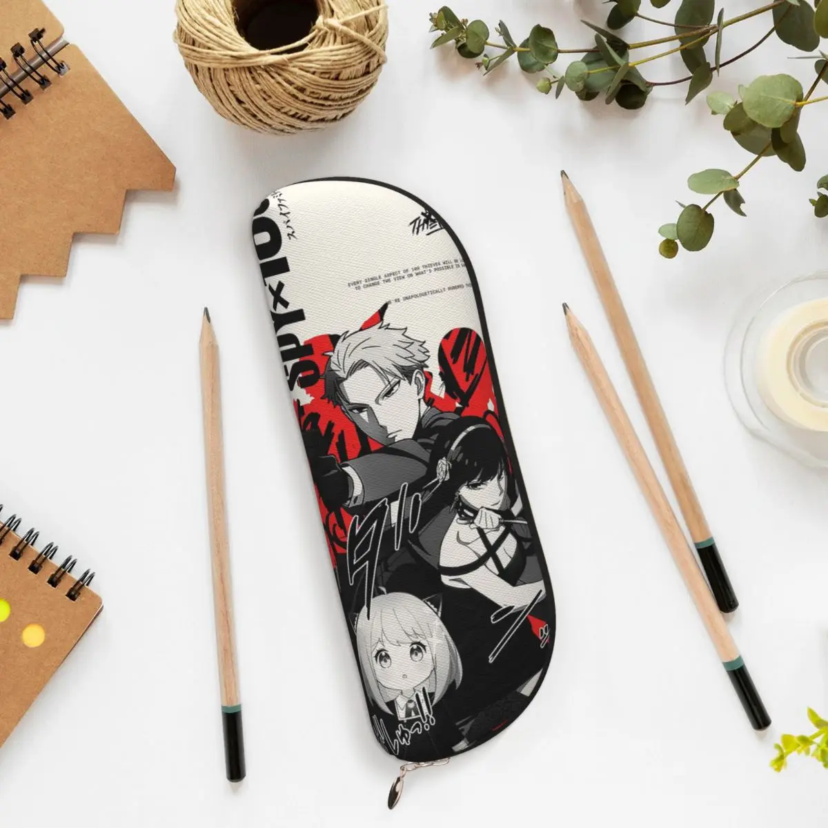 

Kawaii Manga Spy X Family Pencil Cases Pen Holder Storage Stationery Supplies Large Storage Pen Box Pencil Bag for Studen School