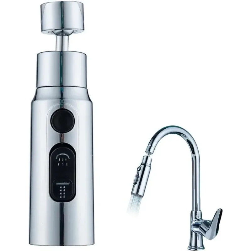 

New 1pc 3 in1 Flexible Kitchen Faucet Sink Mixer Tap Sprayer Head Filtered Water Tap Black Replaceable Water Tap High Quality