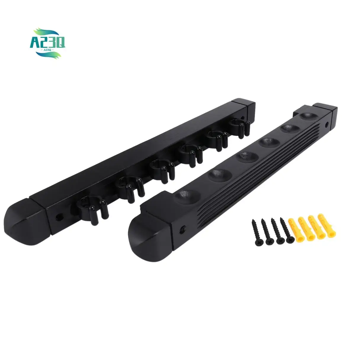 

A23Q-Настенная стойка для бильярдного кия из твердой древесины, стойка для бильярдного кия, 6 зажимов, держатель для бильярда, кронштейн, аксессуары