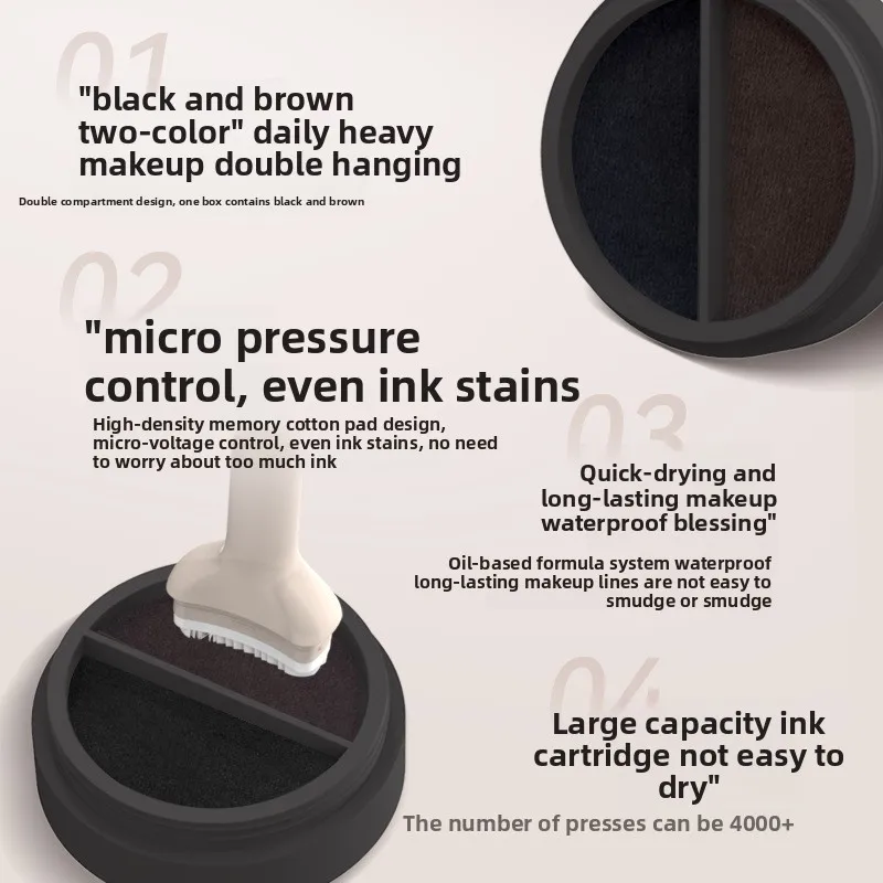 DEZONE Double tête cils inférieurs joint maquillage produits originaux ensemble imperméable et sans bavures crayon Eyeliner liquide noir