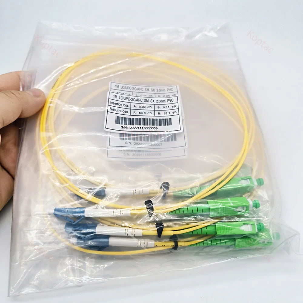 Jumper de fibra óptica, cabo de remendo, ftth, 1m/2m/3m/5m/10m, 10 pcs/lot, lc simplex/upc/apc