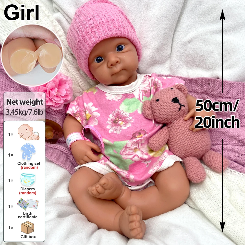 50cm Lifelike Weighted Full Bo - đánh giá và giá Reborn Baby Doll Silicone Realistic