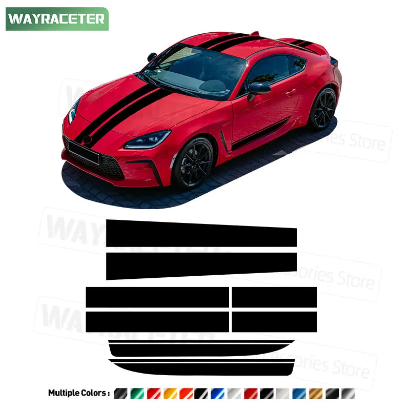 8 Pcs/Set Bonnet Hood Roof Trunk Vinyl Decal Door Side Stripes Sticker For Toyota GR86 2022 86 2023 2024 2025 Accessories