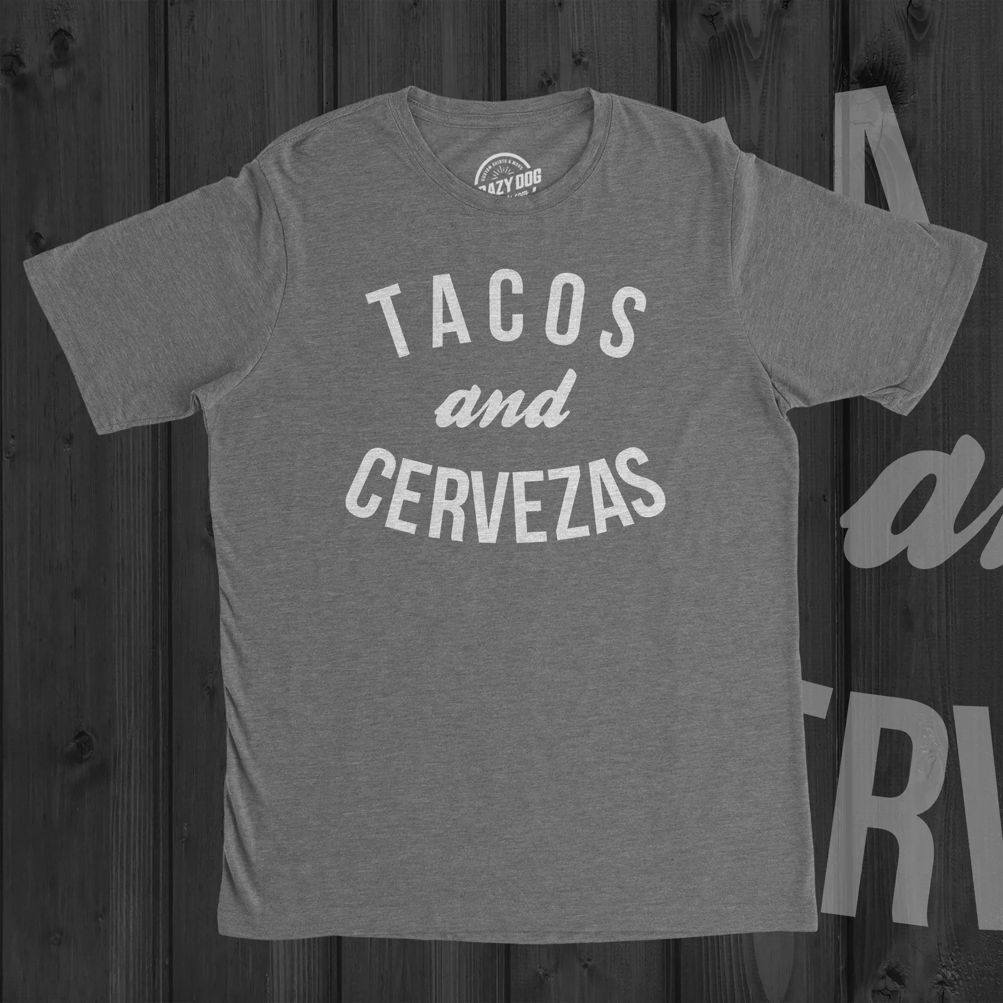 Tacos And Cervezas Funny Taco T Shirt Mens Beer Party Tuesday Fitness