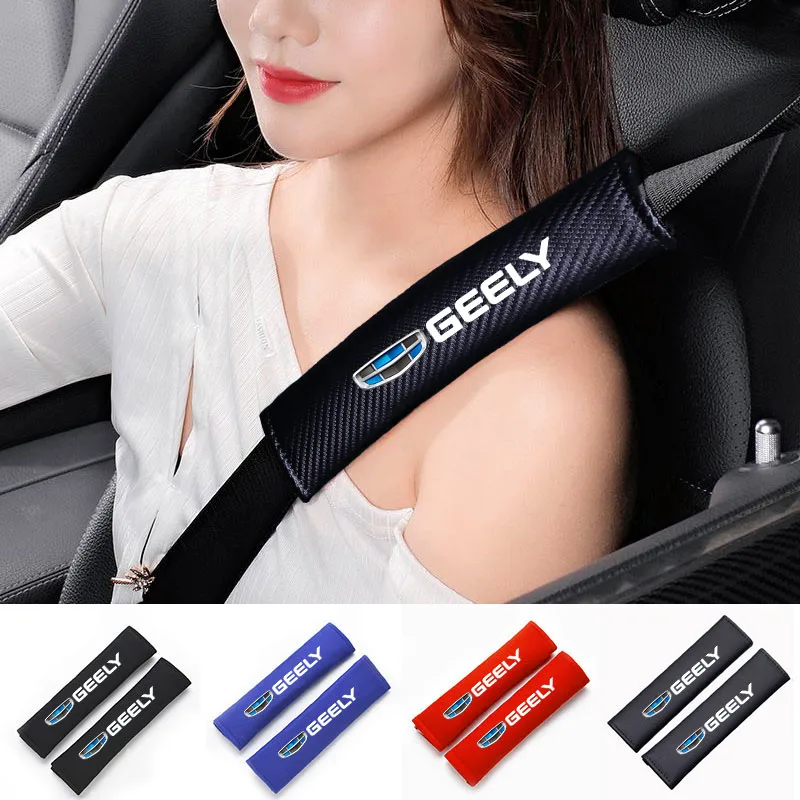 Car Safety Belt Shoulder Cover Breathable For Geely geometry C Emgrand Gc6 Gx3 Ec7 Atlas Coolray Cross NL3 X6 GS car Accessories