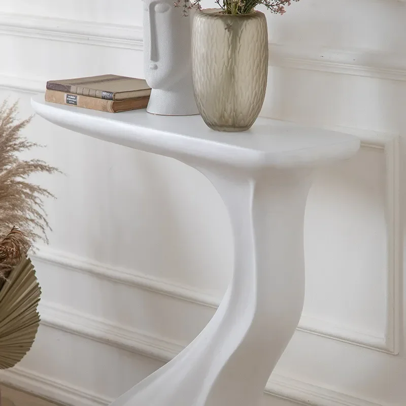 for American Simple Entrance Table Magnesium Oxide Bar Table Very Narrow Entryway Light Luxury Side Table Living Room Storage