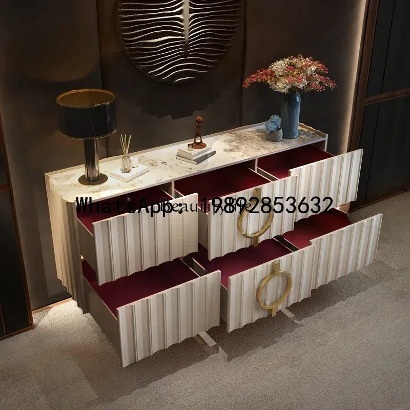 Mobile da ingresso di lusso QQ 1LLight, armadietto decorativo per soggiorno in villa di fascia alta