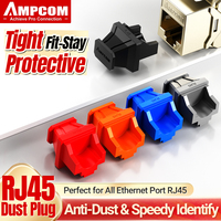 AMPCOM Snap-in RJ45 Protector Blocker Protective Cover, Anti-dust Cover Cap, RoHs Compliment Soft PVC Insert for Swither, Router