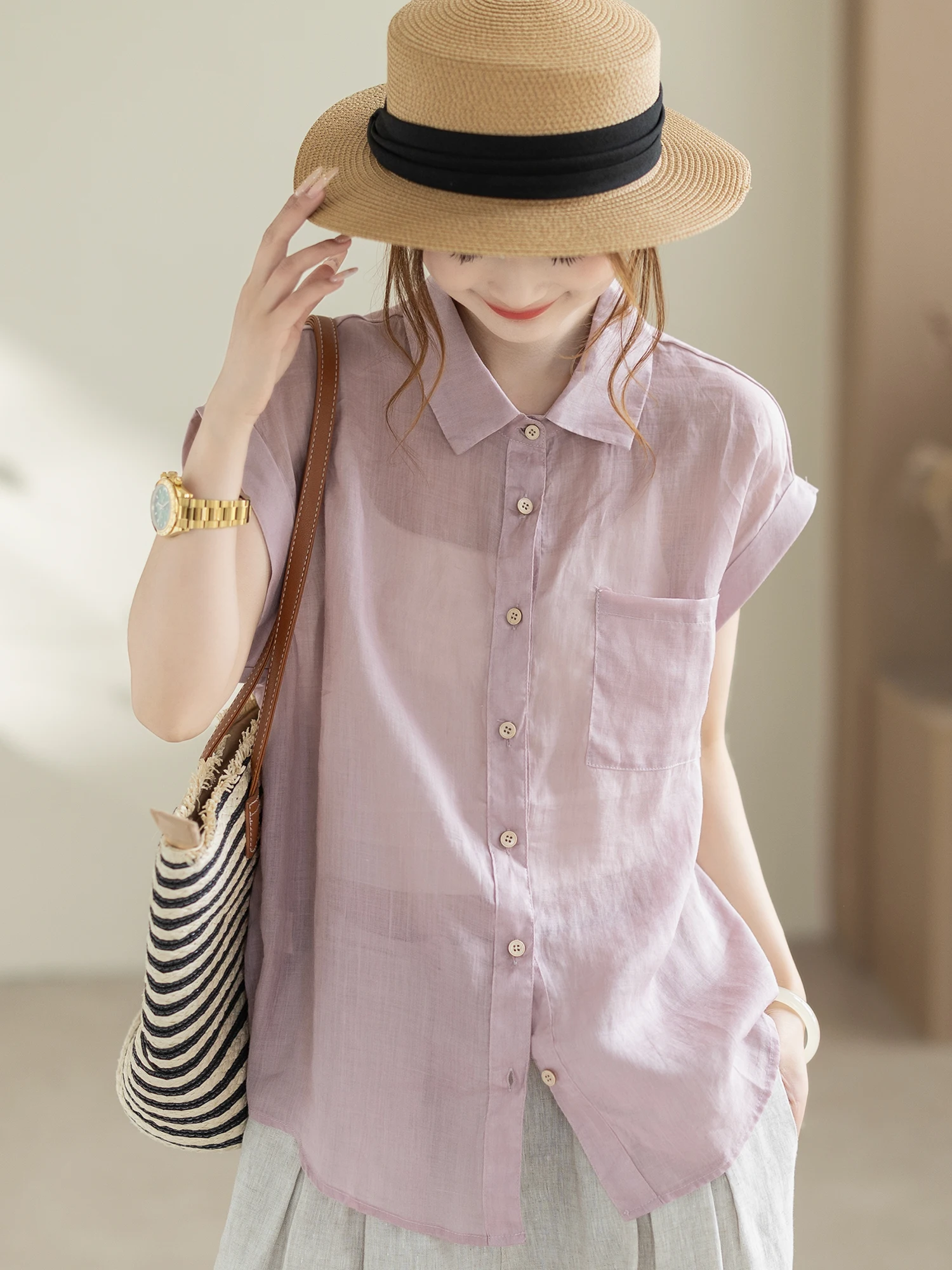 

Женская свободная блузка Camiyu из 100% льна без рукавов, дышащая, летняя, новый стиль, повседневный винтажный топ, комфортная, с эффектом похудения