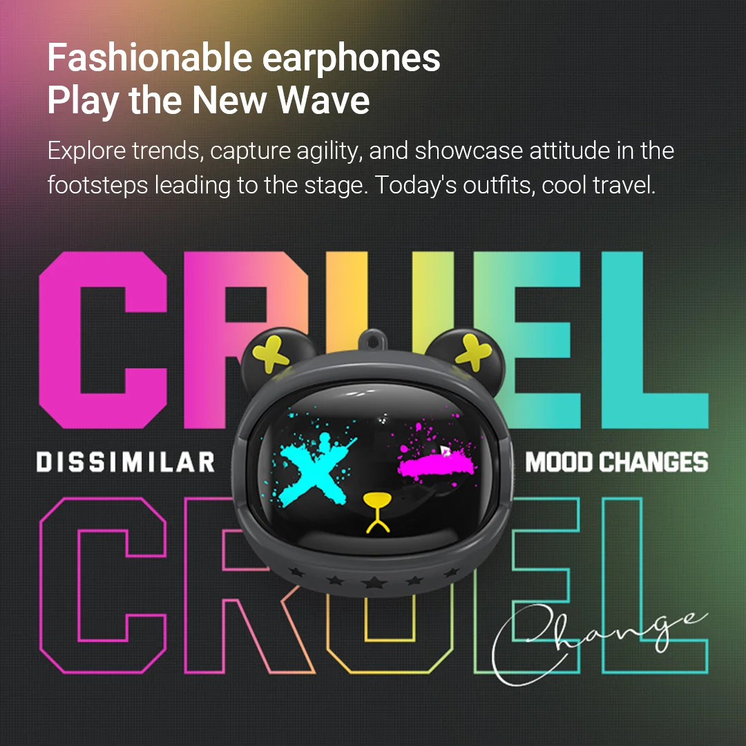 سماعات أذن لاسلكية متوافقة مع بلوتوث ، سماعات أذن ، سماعات رأس للألعاب مع ميكروفون ، صوت صادم Hifi ، V5.3 ، T20 #4