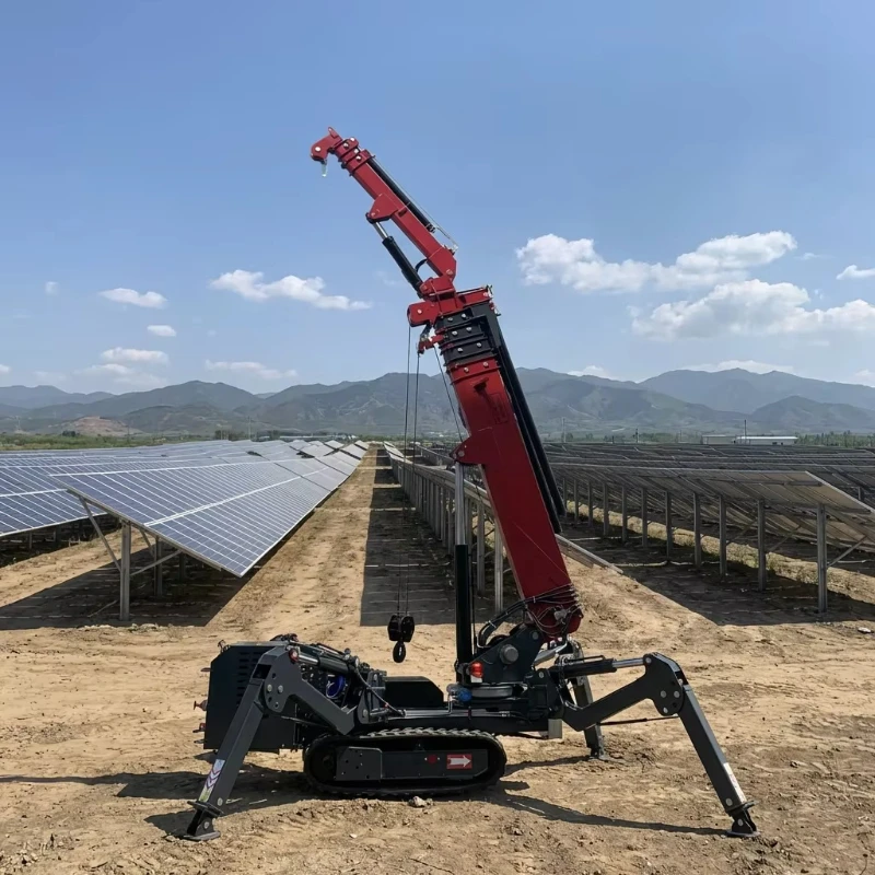 

4Ton Rubber Crawler Spider Crane 11m Boom Hydraulic Outriggers Remote Control Compact Lifting Equipment For Residential Building