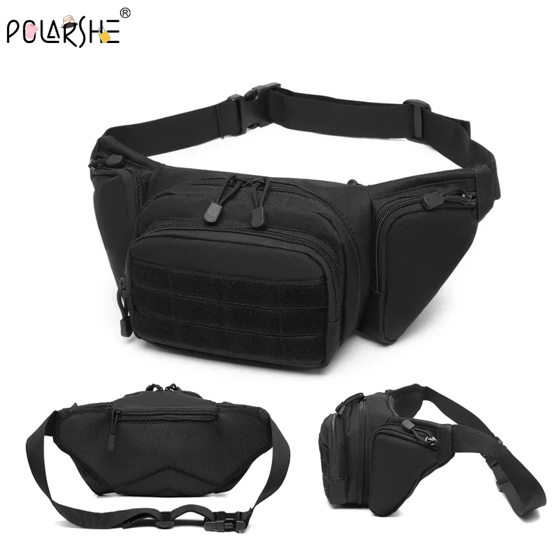 Polarshe Tactical Waist Pack Hunting Pistol Holster Bag Armygreen Men Climbing Hiking Cs Airsoft Bags Nylon Bodypack Waist Pack