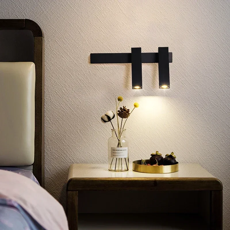 Bedroom Wall Light Simple Modern Bedside Living Room Stairs Golden Lamp Shade Indoor Lighting Applique Murale Led Lamp