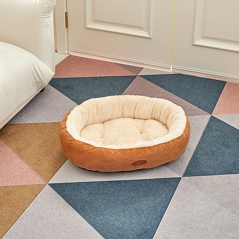 

Soft Bolstered Pet Sleeping Nest Anti-Slip & Easy Care dogs and cats bed