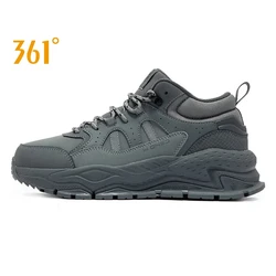 361 Degrees Men Casual Shoes New Retro Plush Thick-soled Autumn and Winter Warm Non-slip Classic Cotton Male Sneakers 672446705A