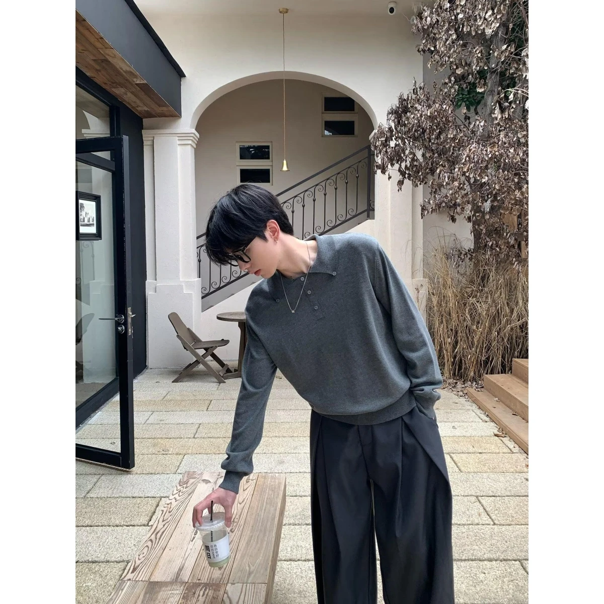 

Men's Knitted Long Sve irt Winter Warm Inner Wear Casual Sle Polyester Fiber Soft Comfortable Regular Fit Faion