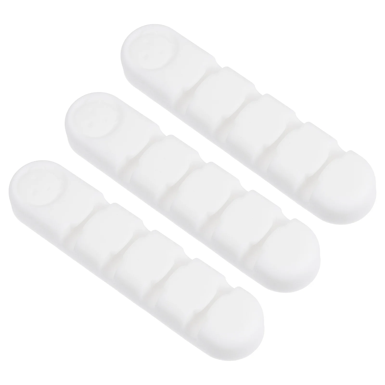 3 قطعة منظمات الكابلات مقاطع السيليكون المرنة سطح المكتب سلك تحديد حامل خط البيانات ذاتية اللصق منظم كابل البيانات