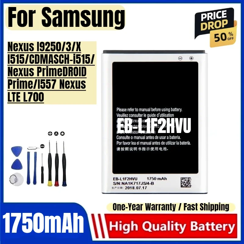 EB-L1F2HVU for Samsung Nexus I9250/3/X I515/CDMASCH-i515/Nexus PrimeDROID Prime/I557 Nexus LTE L700  Mobile Phone Battery