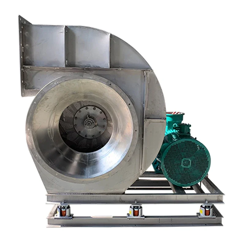 Belt-driven SKF bearing high temperature 380 V motor radial centrifugal fan with conduit mount