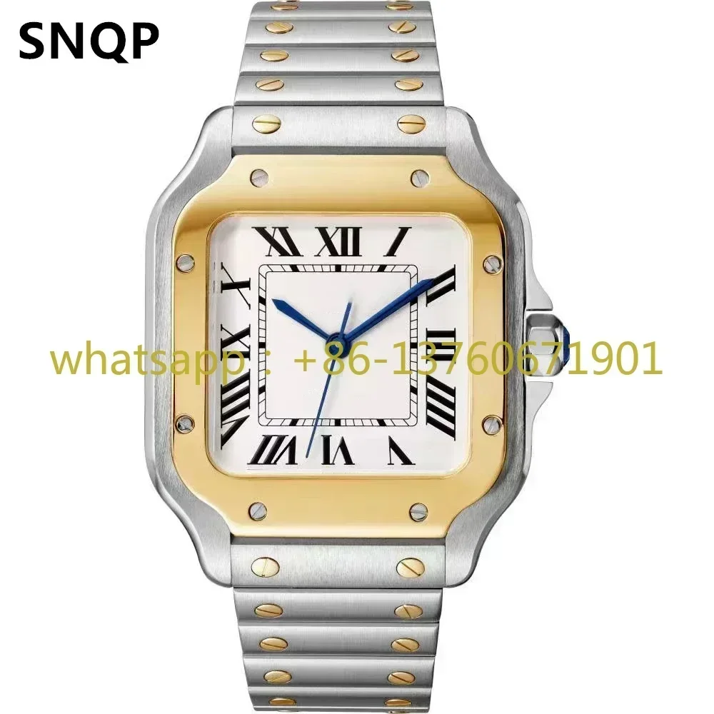 Top Quality Automatic Mechanical Watch Men Womens Leather Stainless Steel Blue Watch Black White Rome Gold Bezel Watches