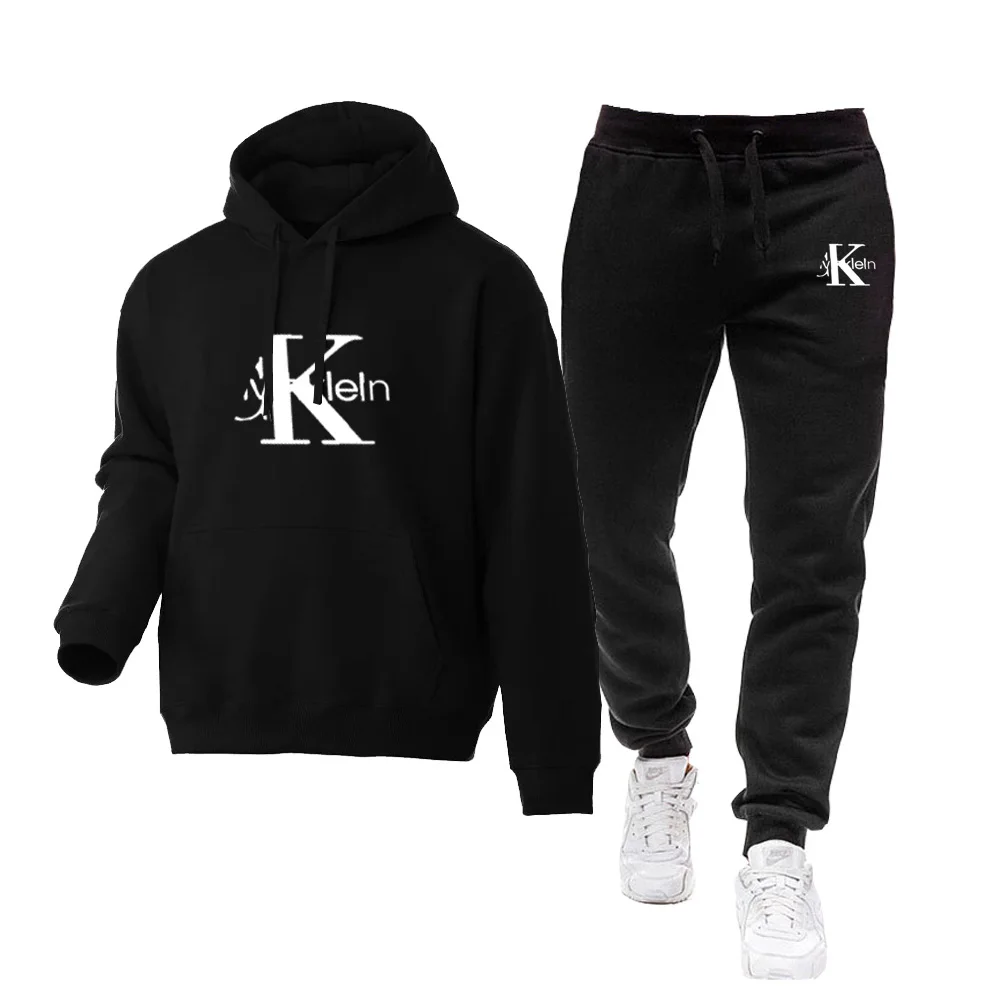 New Men's Sets Autumn And Winter Hoodie and Pants 2 Pieces Casual Tracksuit Male Brand Running Jogging Sportswear Suit