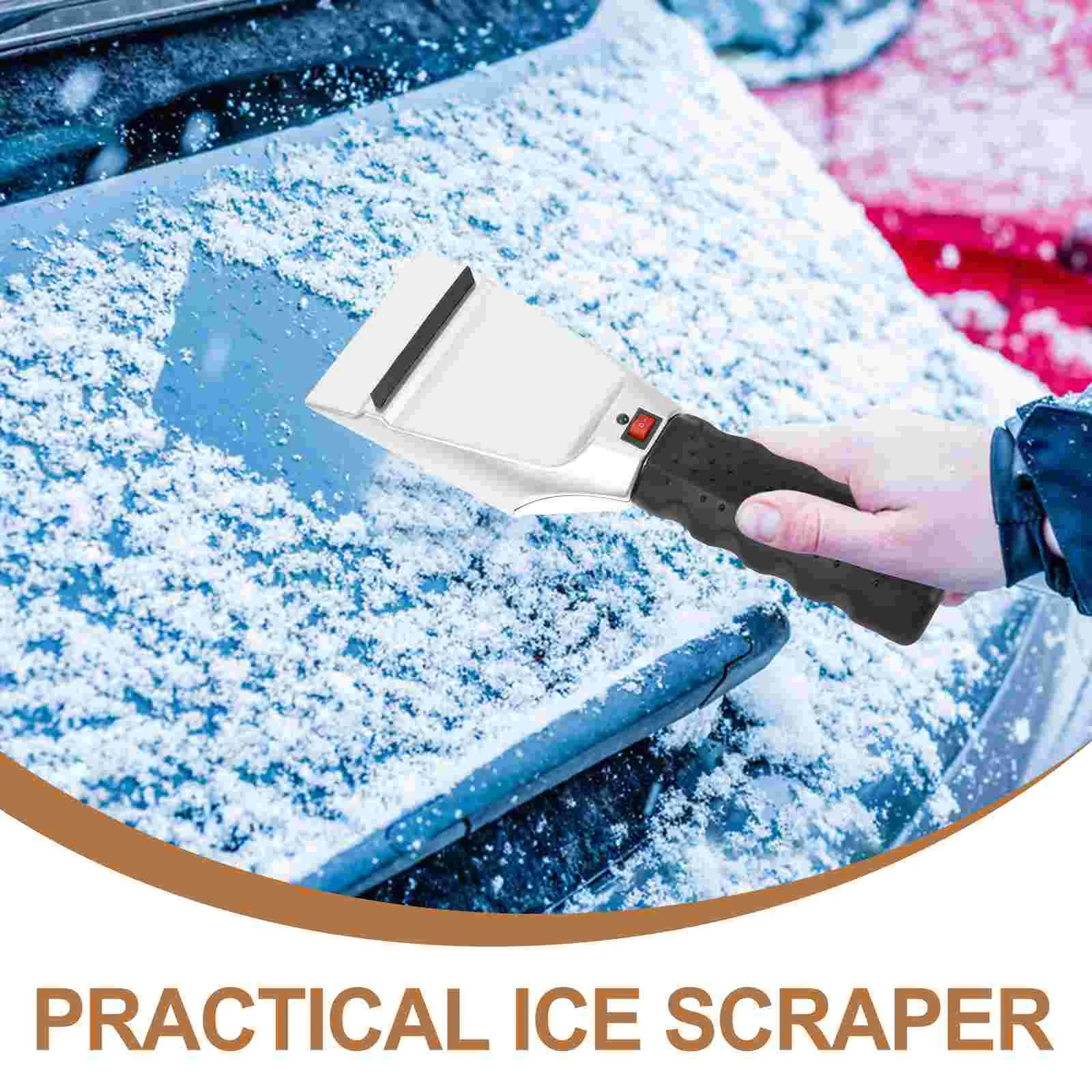 Snow Ice Scraper รถ Scrapper แปรงกําจัดสําหรับแก้วถอดเครื่องมือประเภทความร้อนไฟฟ้าฤดูหนาว Frost Cleaner