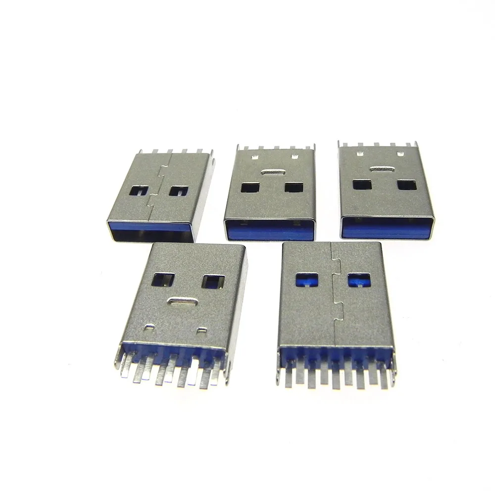 USB 3.0 A Type Male Plug Connector 9P High-speed Data Transmission USB 3.0 Jack Charging Socket Soldering