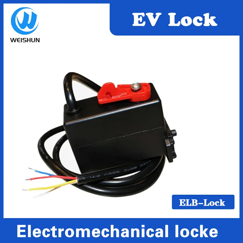 Type2 62196 Electrical Outlet Electromechanical locking Solenoid EL ELB EVSE EV Female Male Socket Electromagnetic Lock E-Lock