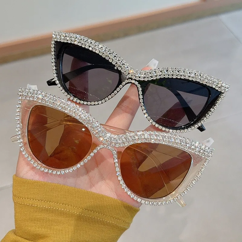 

New Women Cat Eye Sunglasses Vintage Luxury Hand Made Sun Glasses for Woman Driving Travel Eyeglasses Female