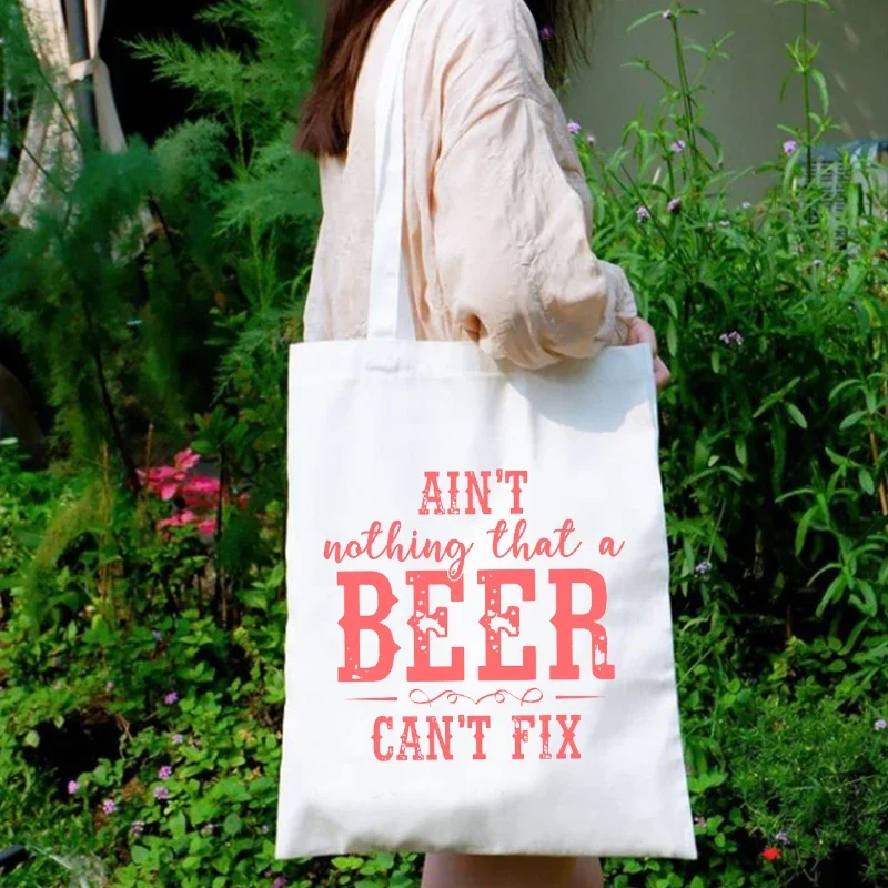 

Vintage Beer Canvas Bag Fashion Vacation Travel Shopping Bags Casual Letter Tote Bag Canvas Casual Designer Tote Bag