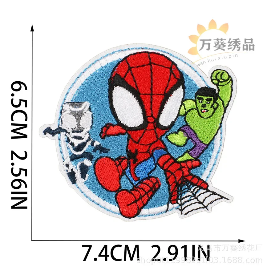 Spider-man Superhero  Embroidery Patch for Clothing Thermoadhesive Patches on Clothes DIY Garment Jacket Backpack Accessories